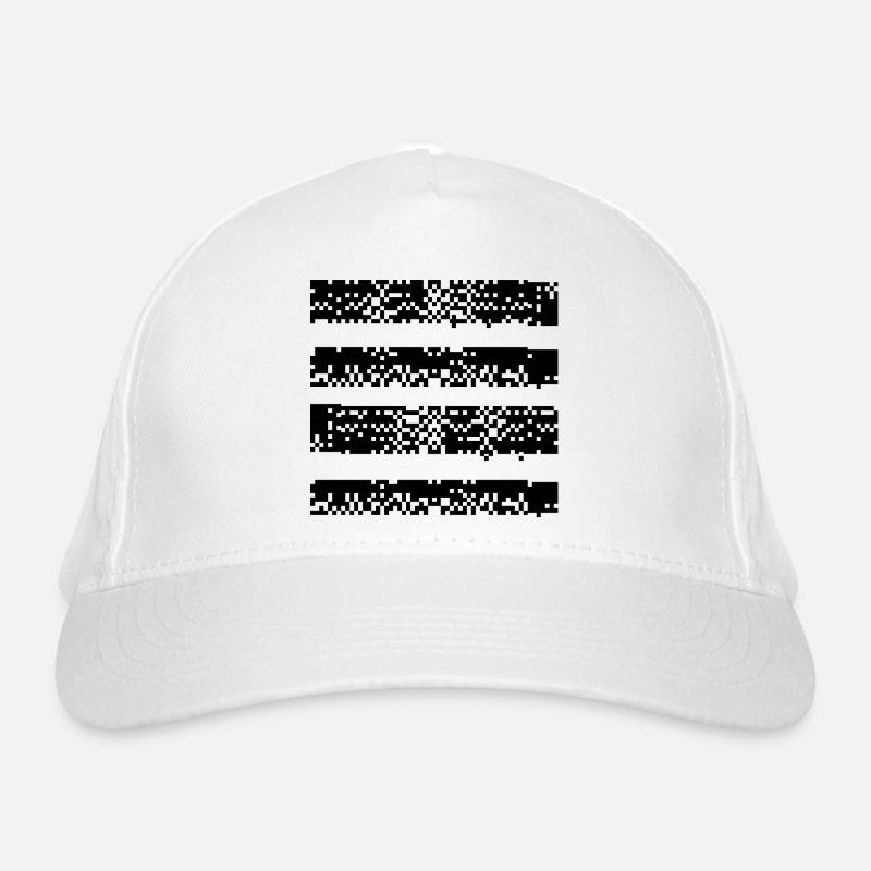 glitched pixelled lines Organic Baseball Cap