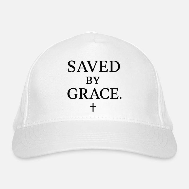 Mercy lettering saved Organic Baseball Cap