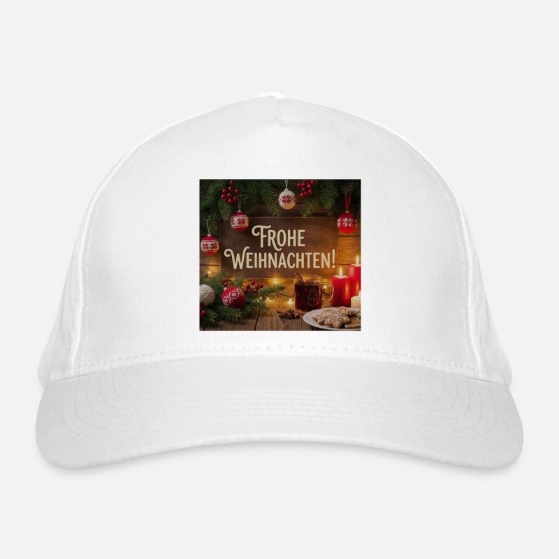 Joyeux Noël Panneau en bois Casquette classique bio