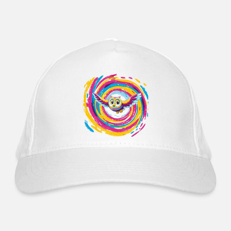 Spirale de la chouette colorée Casquette classique bio