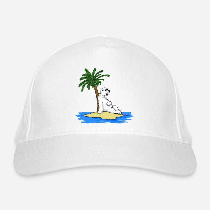 Heißer Eisbär Bio-Baseballkappe