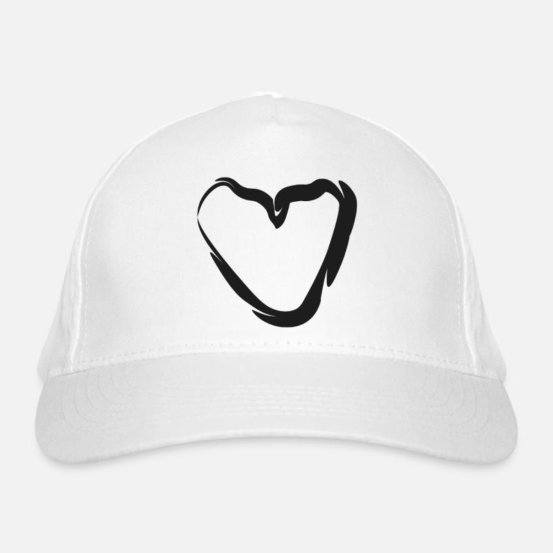 Hand-drawn heart motif Organic Baseball Cap