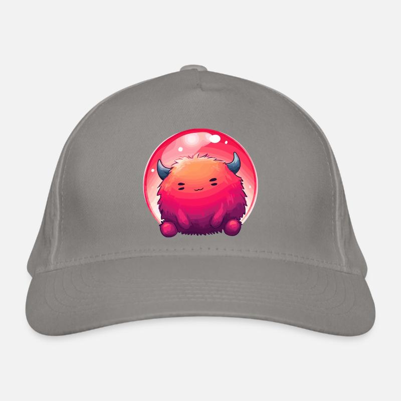 Dégradé du visage de monstre duveteux Casquette classique bio
