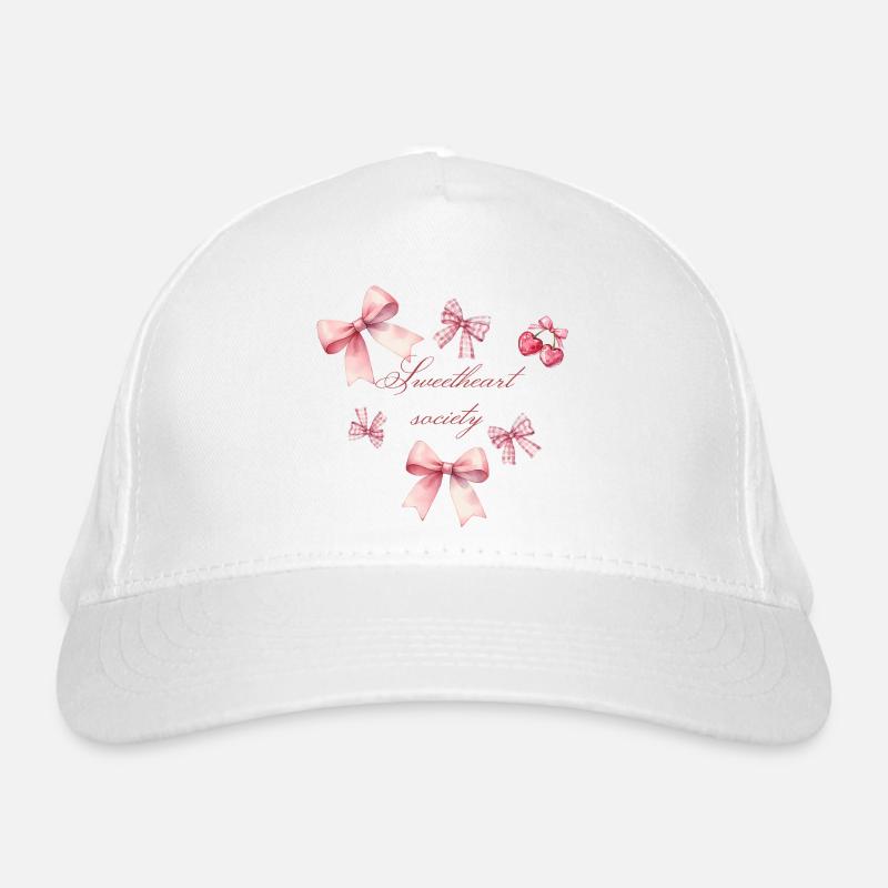 Boucles roses adaptées au cœur Casquette classique bio