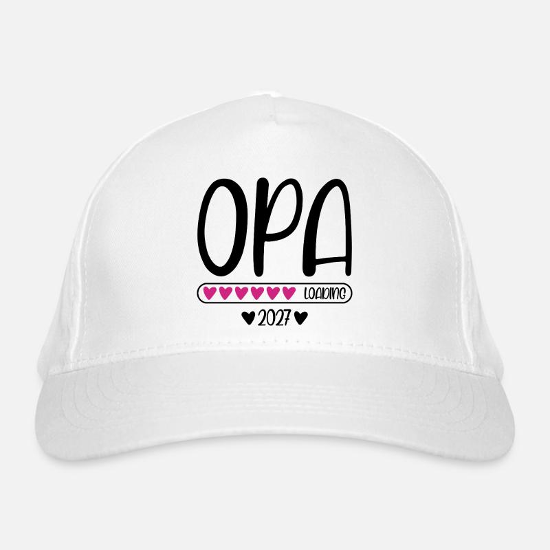 Grandpa 2027 loading heart loading bar Organic Baseball Cap