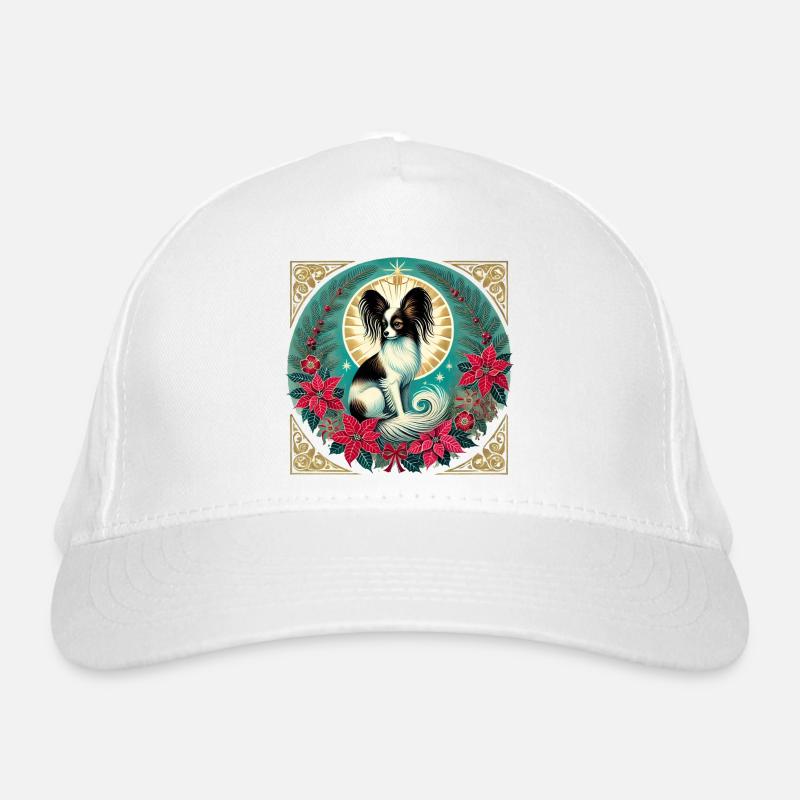 Papillon Halo Weihnachtskreis Bio-Baseballkappe