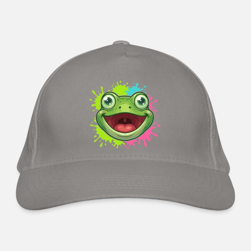 Fröhlicher Frosch Spritzer Bio-Baseballkappe
