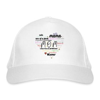 MAMA/MUTTER – eine liebe und wichtige Person in unserem Leben - Bio-Baseballkappe - Weiß - Vorne