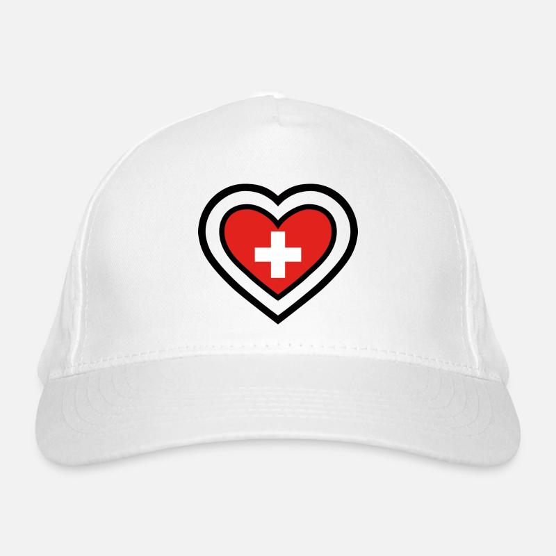Schweizer Sport Mannschaften - Herz Bio-Baseballkappe
