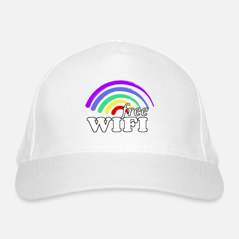 Arc-en-ciel gratuit WiFi - Free Rainbow WiFi Casquette classique bio