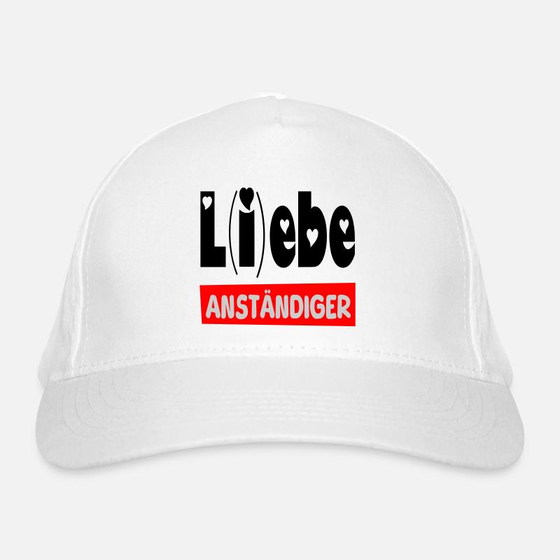 lebe anständiger II Bio-Baseballkappe