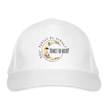 denkst du noch? Oder fühlst du schon? - Bio-Baseballkappe - Weiß - Vorne