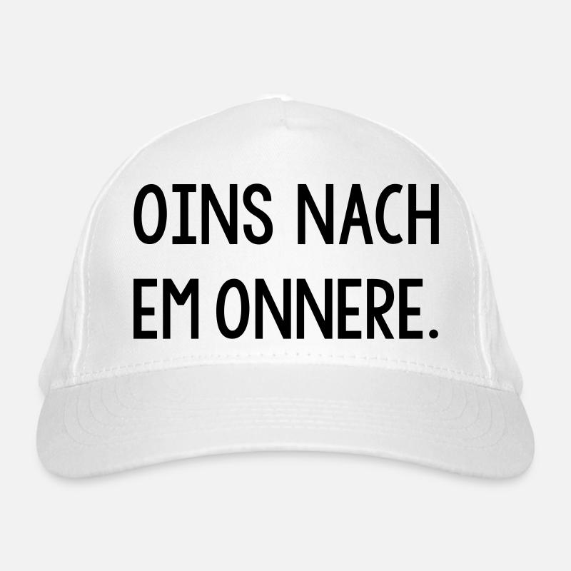 Oins nach em onnere Badisch Dialekt Bio-Baseballkappe