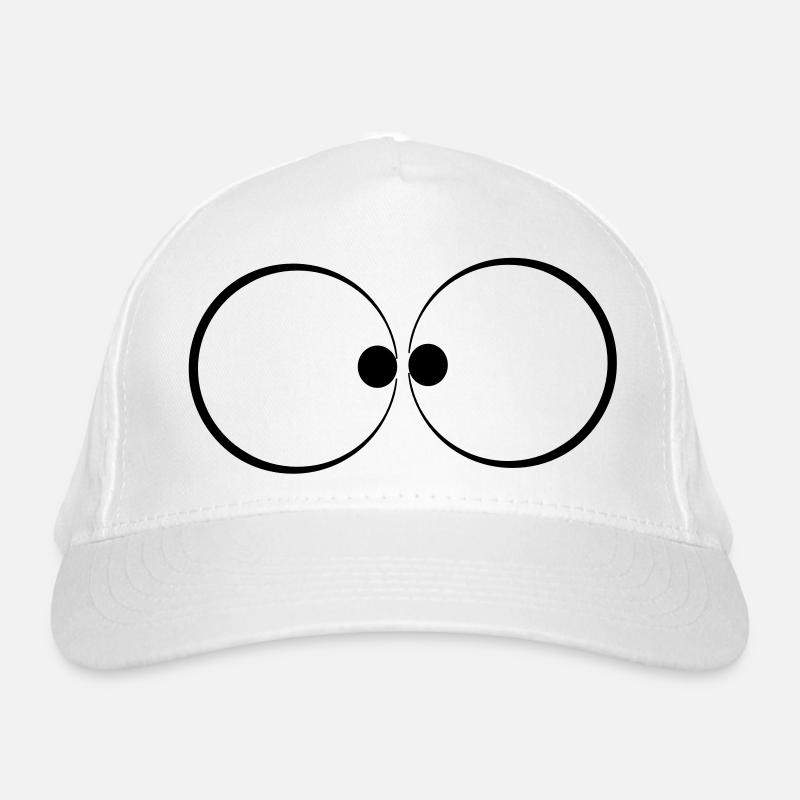 Cartoon eyes Organic Baseball Cap