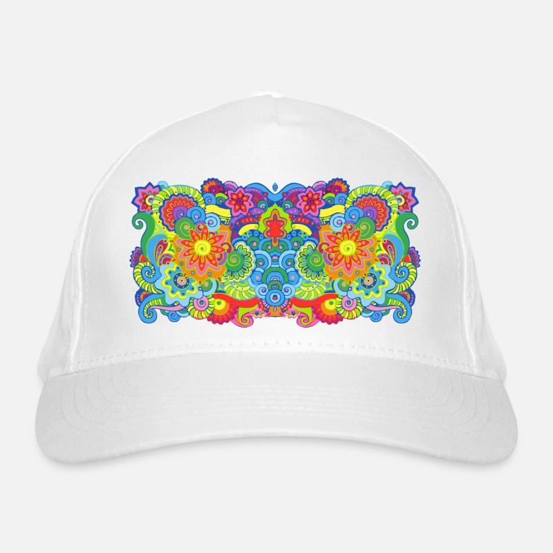 Flower Power breit Bio-Baseballkappe