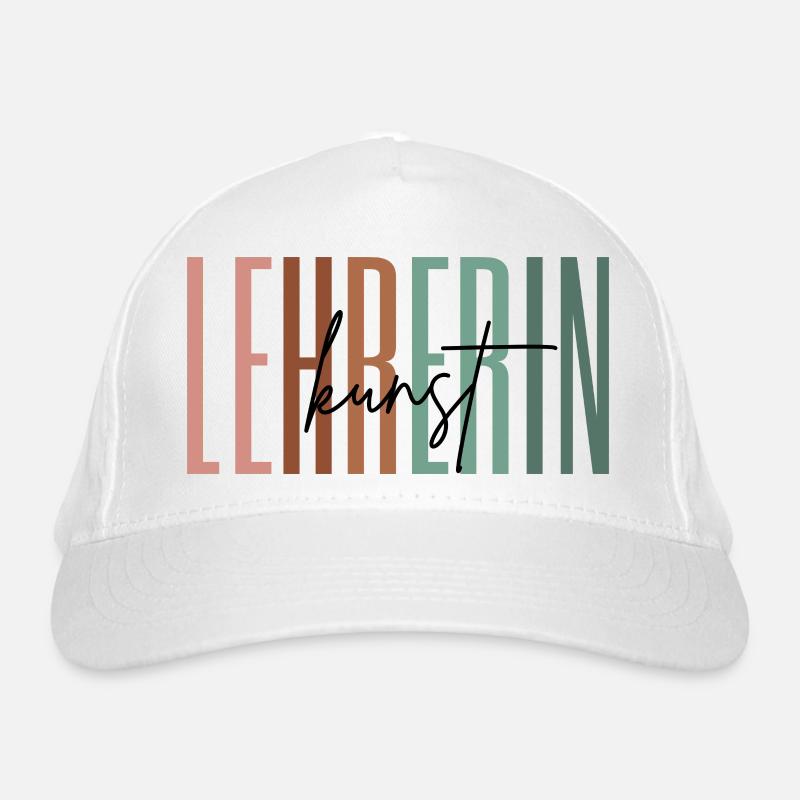 Lehrerin Kunst Kunstlehrerin Schule Geschenk - Bio-Baseballkappe - Weiß