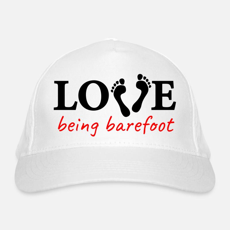 love being barefoot Version 2 - es lieben, barfuß Bio-Baseballkappe