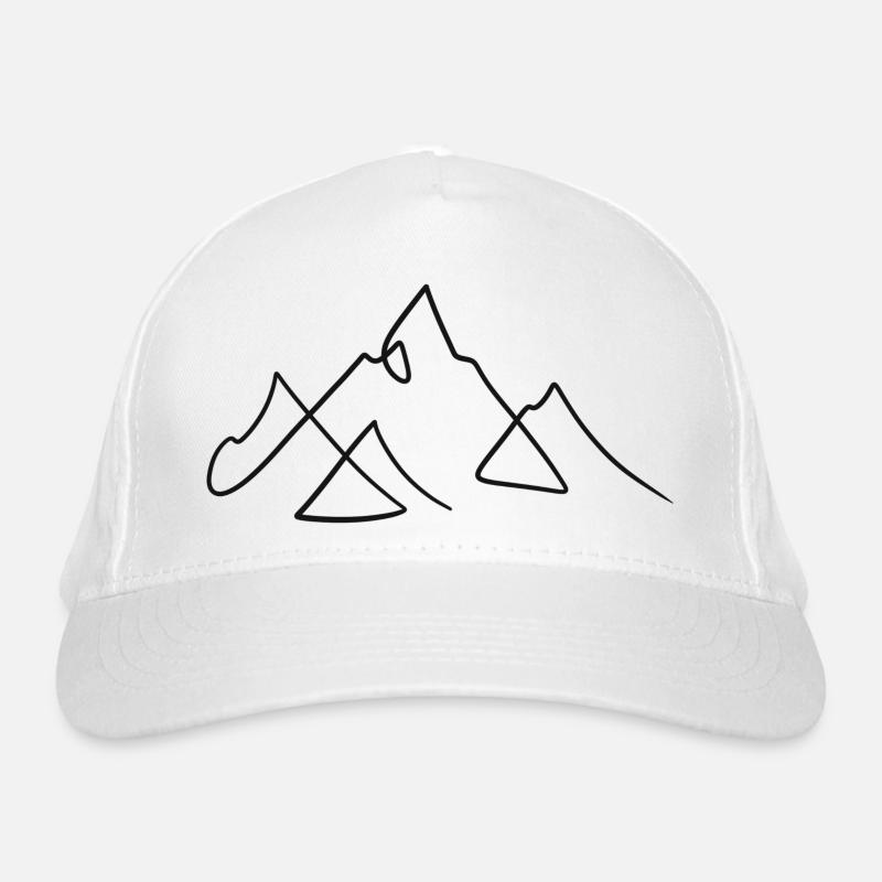 Wandernde Berge Bio-Baseballkappe