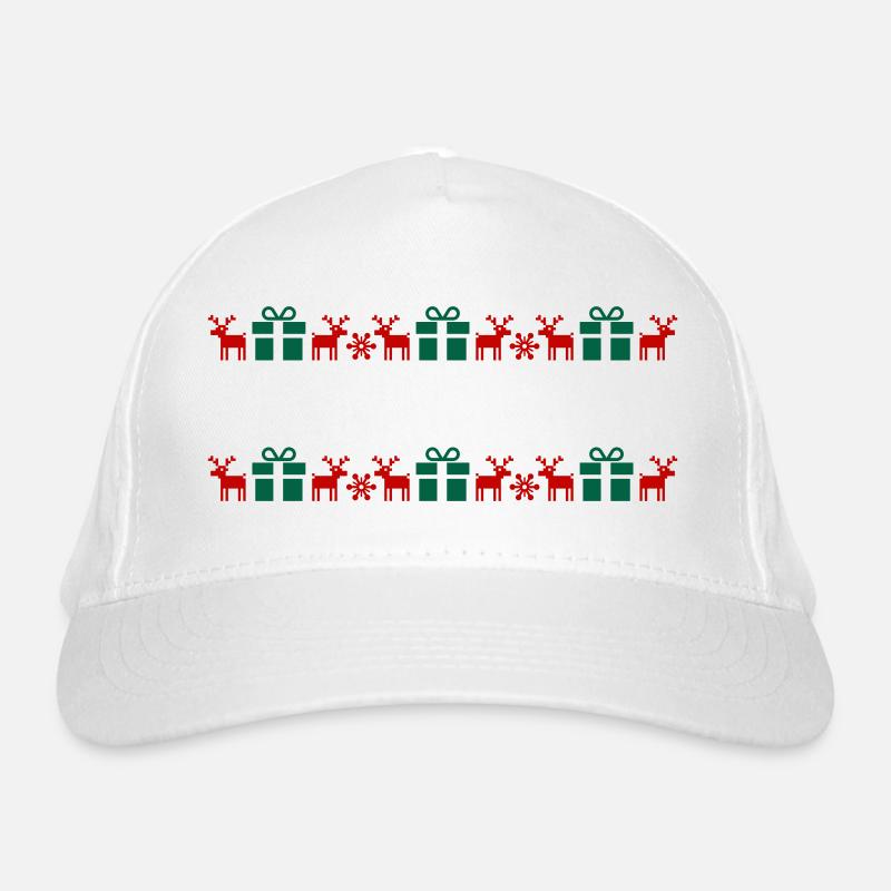 Norwegian Pattern, Christmas, Text Template, Moose Organic Baseball Cap