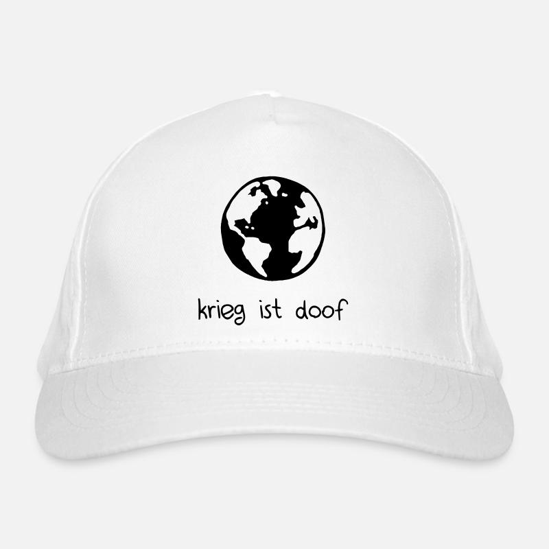 Krieg ist doof Bio-Baseballkappe