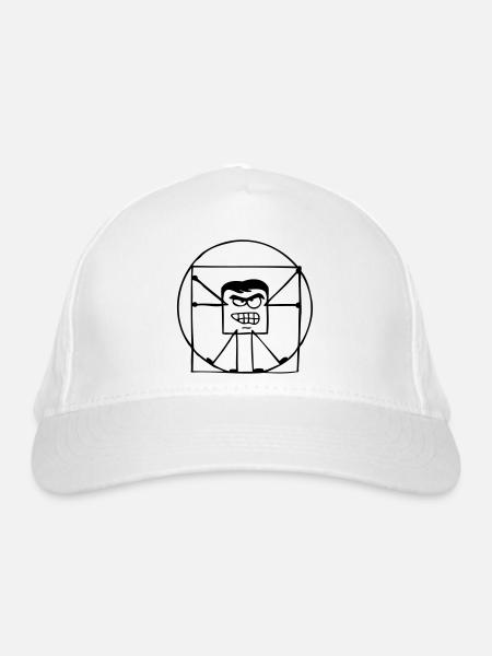 Cube-O-nardo - Bio-Baseballkappe - Weiß - Vorne