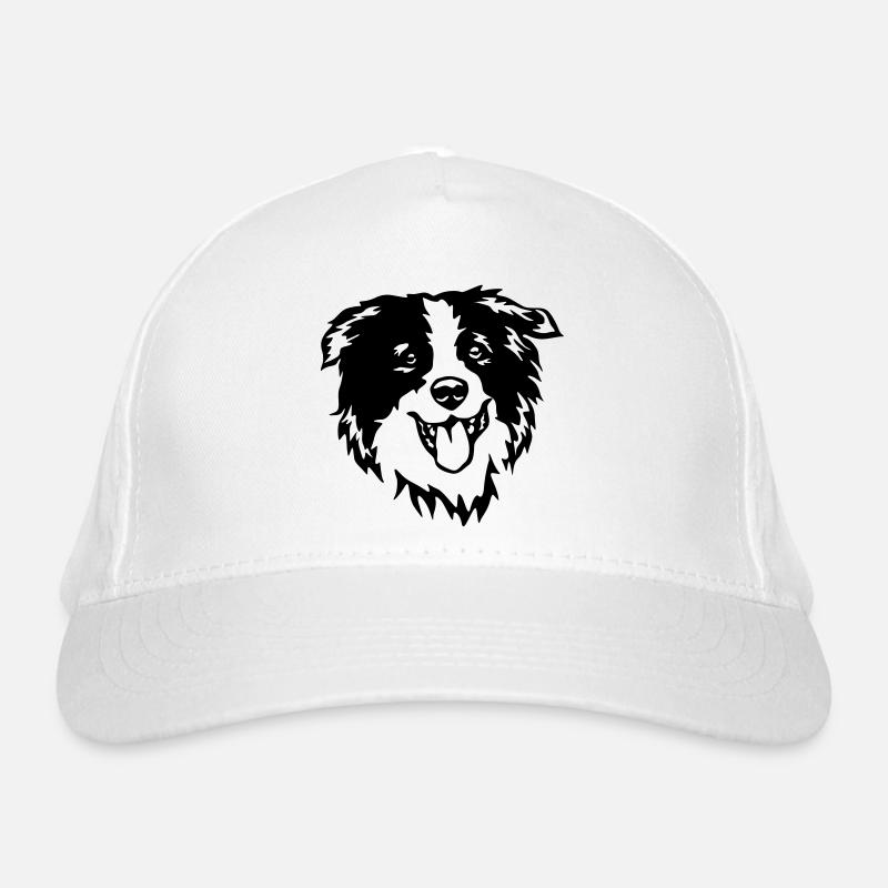 Border Collie head Organic Baseball Cap