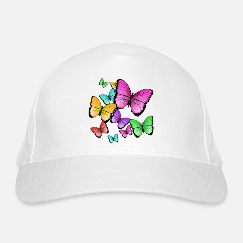 papillons de couleur sauvage Casquette classique bio