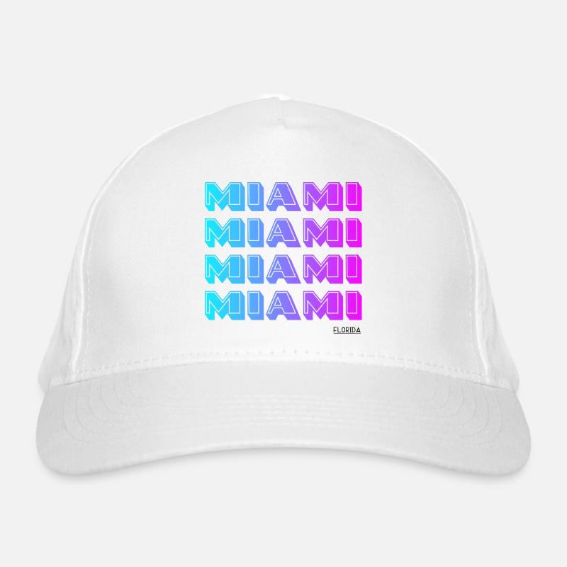 Miami Neon Gradient Muster Bio-Baseballkappe