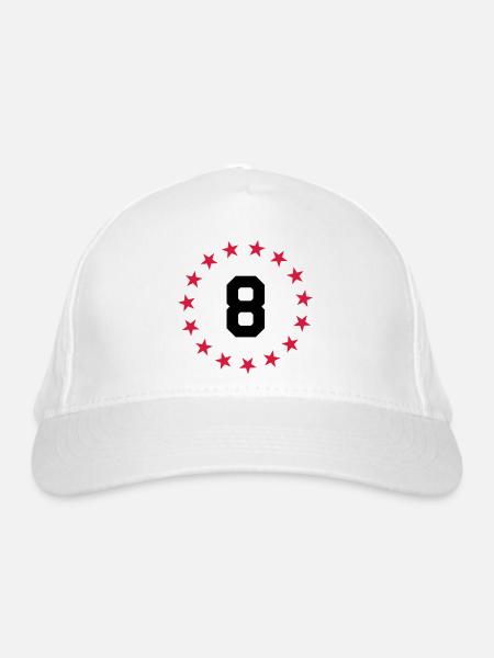 Chiffre 8 - Casquette classique bio - blanc - Devant