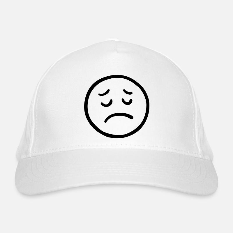Sad face with thoughtful look Organic Baseball Cap