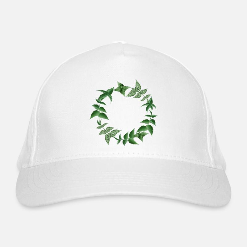 Couronne d’ortie dans des tons sombres de vert Casquette classique bio