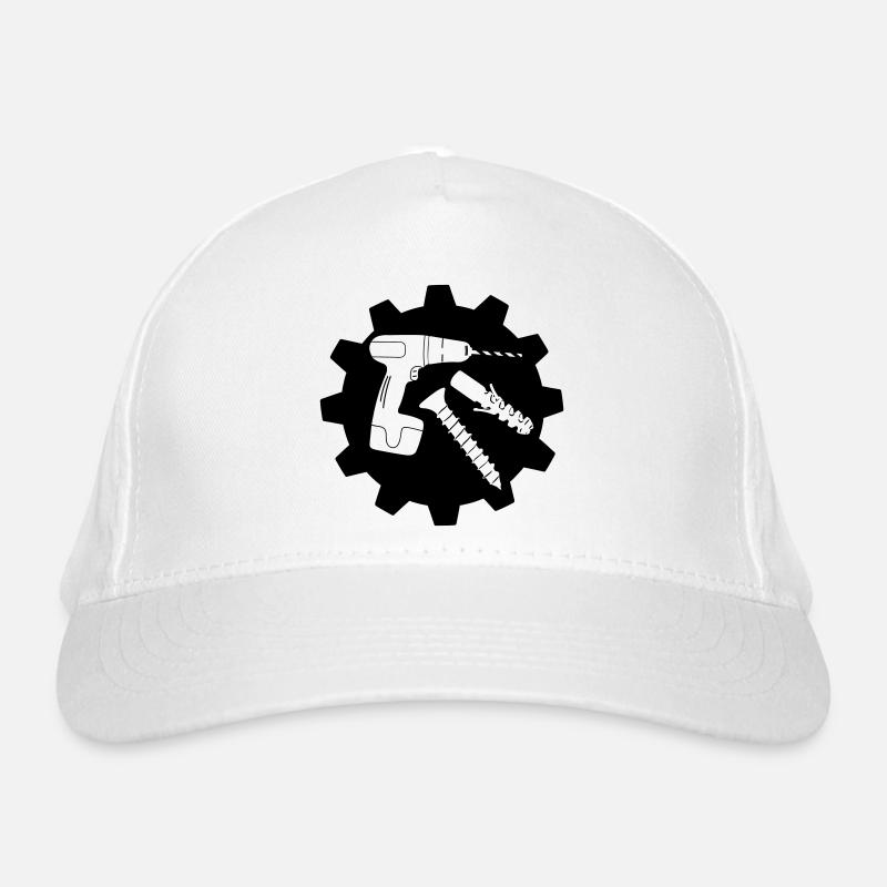 Vis de forage et logo de bouchon de travail d’équipe Casquette classique bio