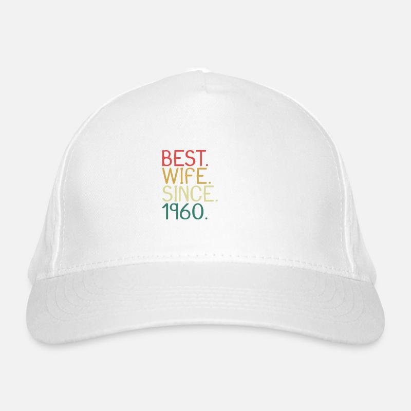 Beste Ehefrau Seit 1960 - Jahrestag Geschenk Bio-Baseballkappe