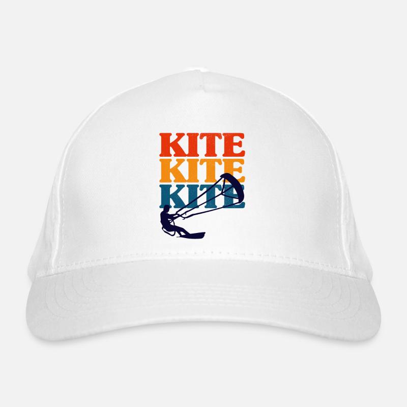 Retro Kitesurfing Kitesurf Kiteboarding Organic Baseball Cap