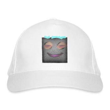 Auf Sendung Wavy turquoise - Bio-Baseballkappe - Weiß - Vorne
