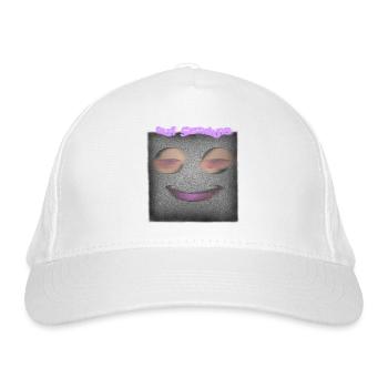 Auf Sendung Purple - Bio-Baseballkappe - Weiß - Vorne