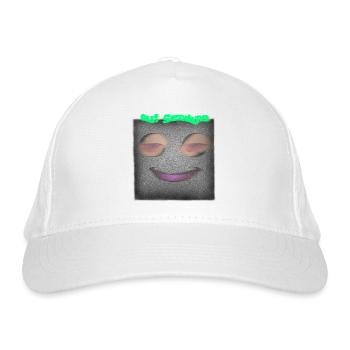 Auf Sendung Green Wavy - Bio-Baseballkappe - Weiß - Vorne
