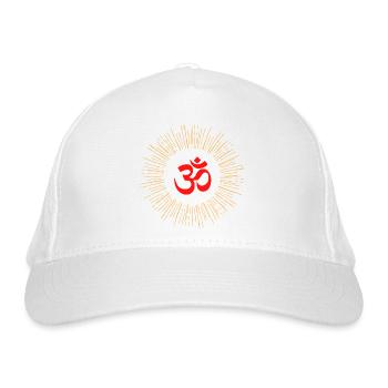 Om Aum - Bio-Baseballkappe - Weiß - Vorne