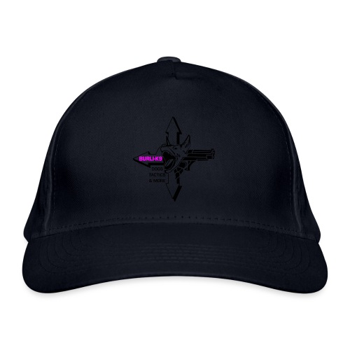 Logo - schwarz/rosa - Bio-Baseballkappe