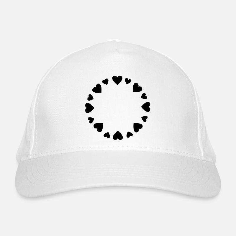 Les cœurs tournent en rond grand petit Casquette classique bio