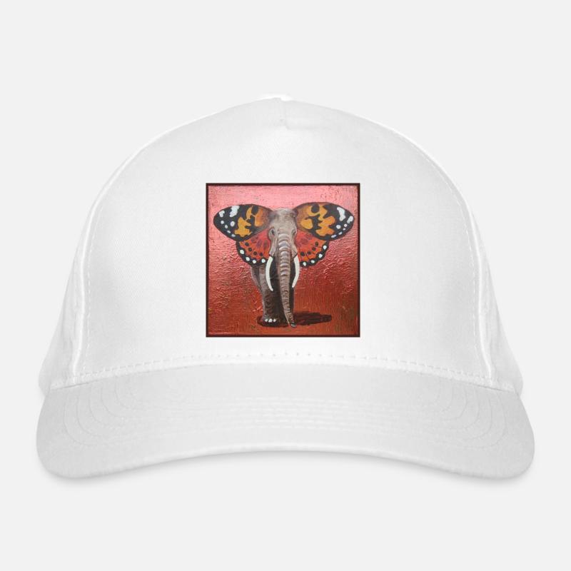 Schmetterling-Elefant Bio-Baseballkappe
