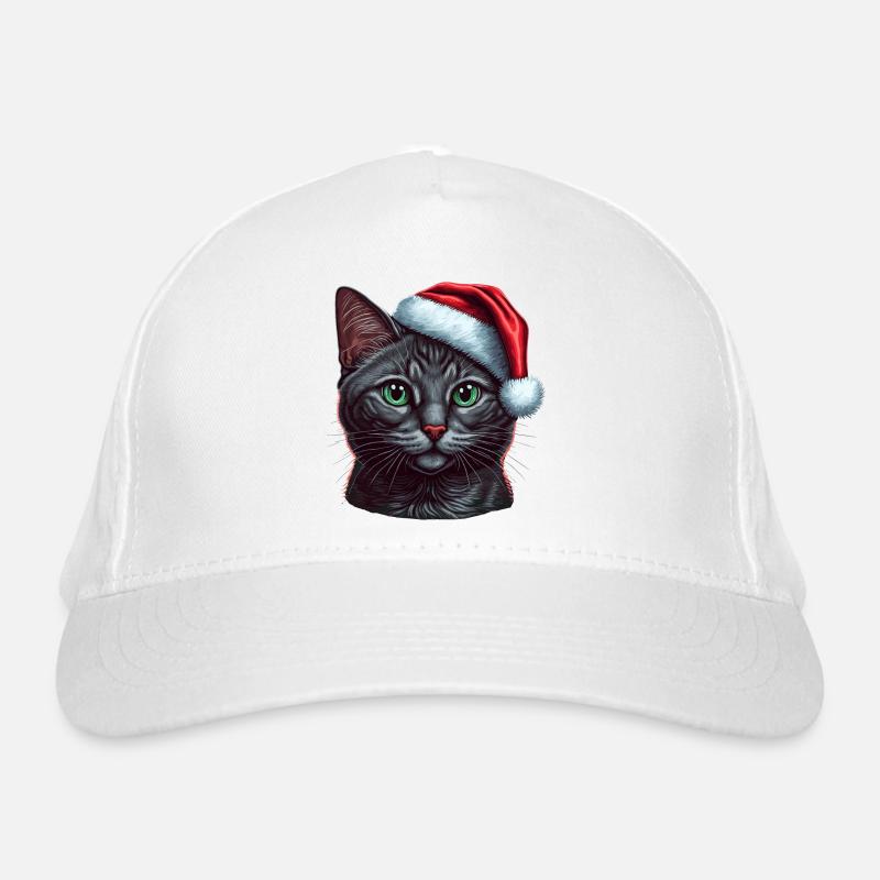 Superbe œuvre d’art numérique de chaton de Noël, le Casquette classique bio