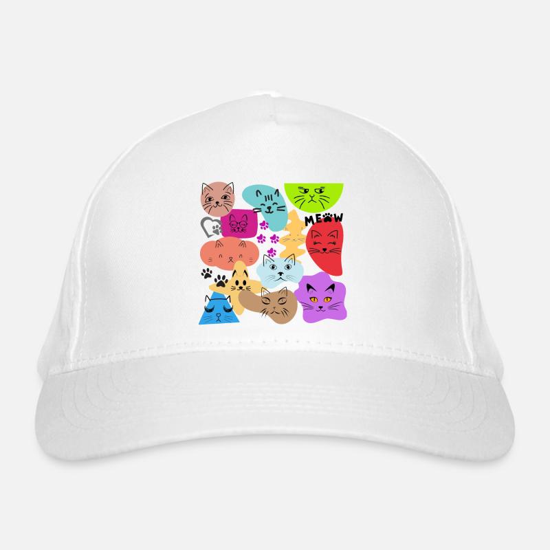 J’aime les chats sans texte Casquette classique bio