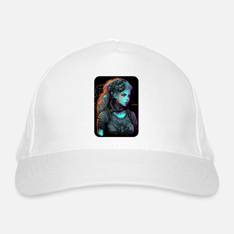 Wunderbare Illustration eines schönen Mädchens Bio-Baseballkappe