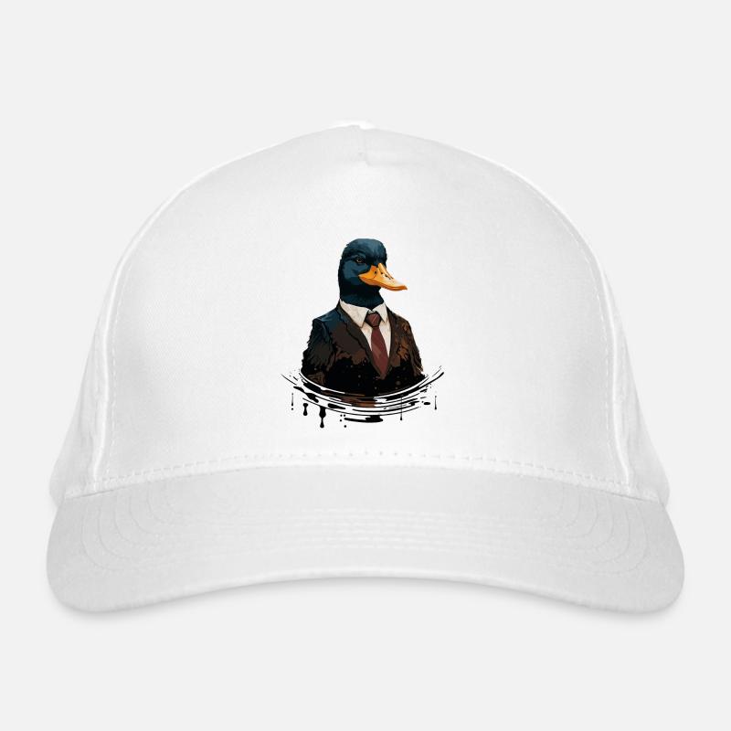 Dessin mignon d’un canard vêtements formels Casquette classique bio