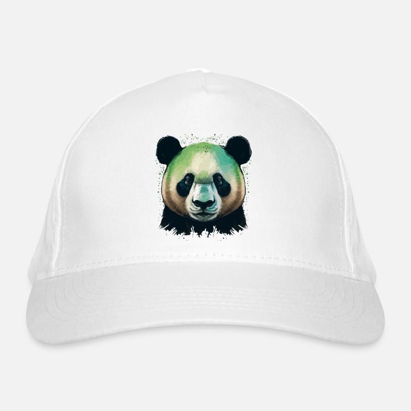Visage de panda coloré Casquette classique bio
