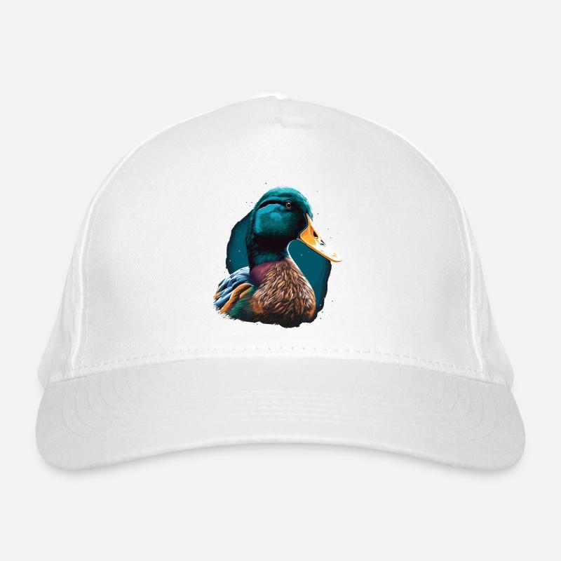 Illustration de tête de canard Casquette classique bio