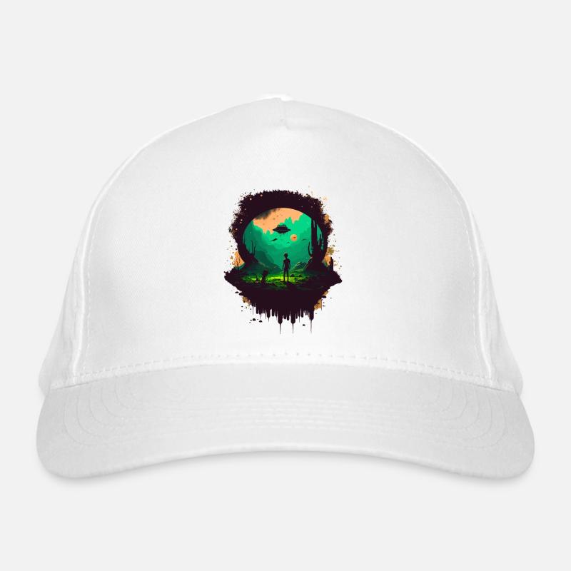 alien peace Organic Baseball Cap
