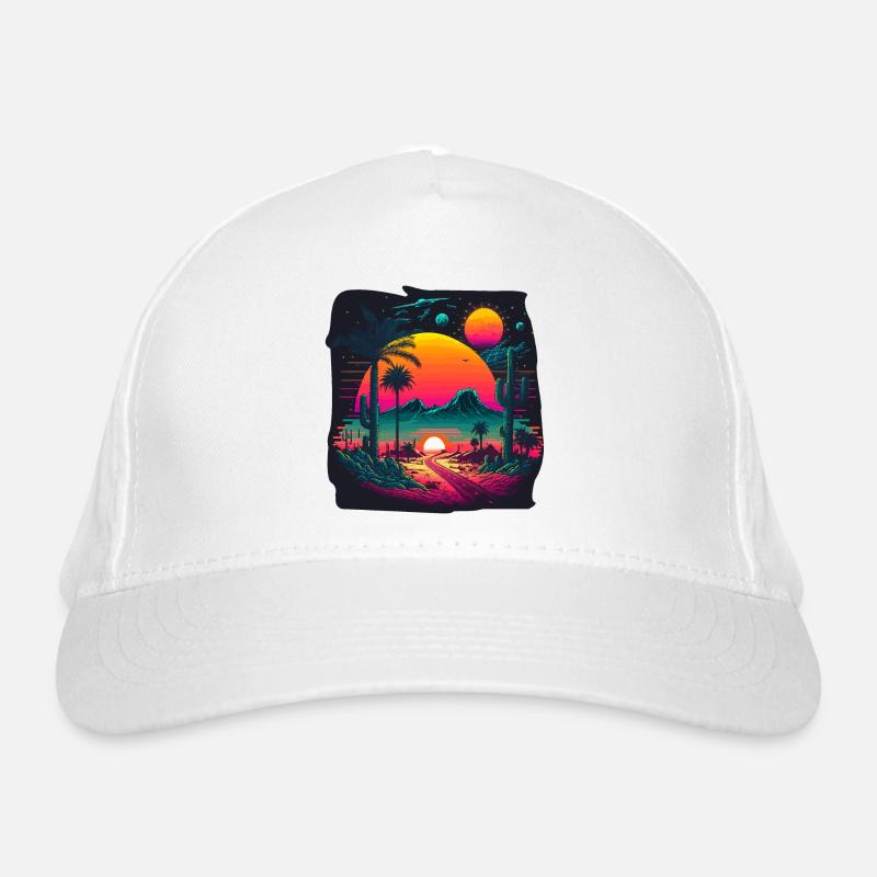 Neon Sunrise Organic Baseball Cap