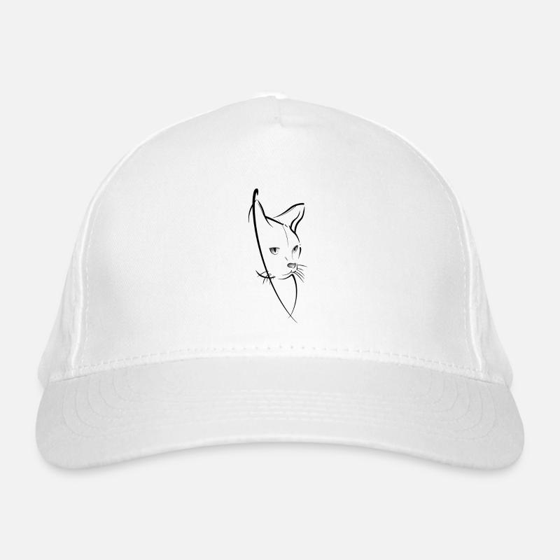 Chat line art Casquette classique bio